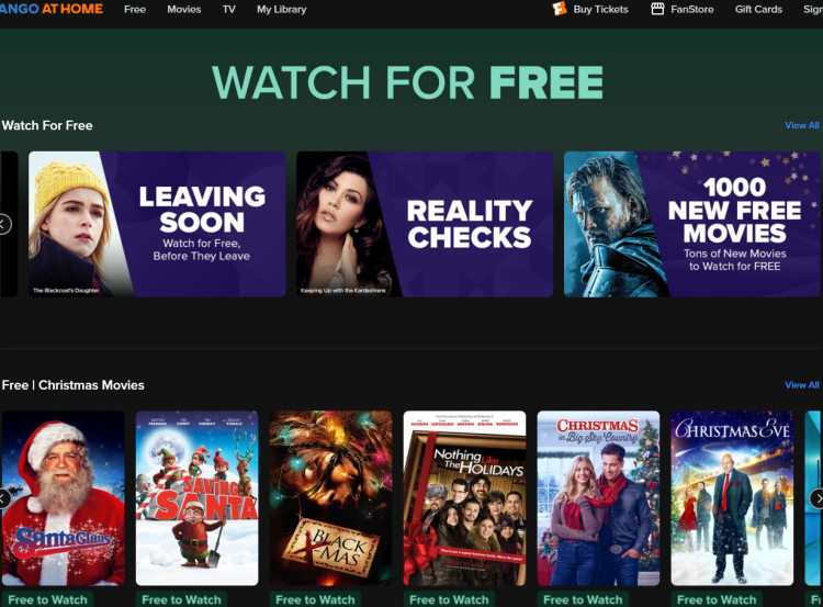 Fandango: Free Ad-Supported Films