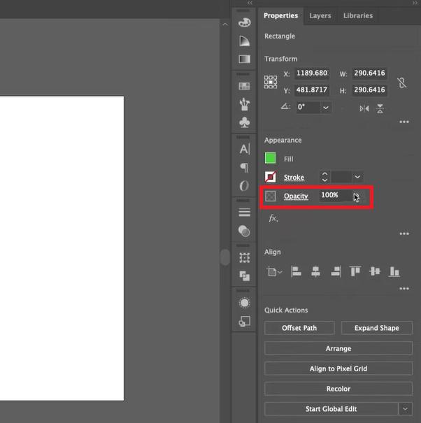 Opacity in illustrator