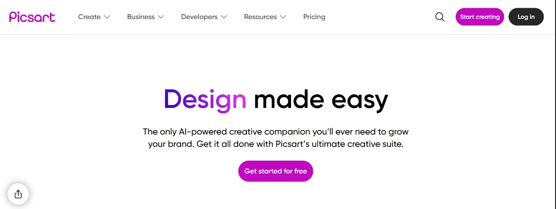 picsart get started