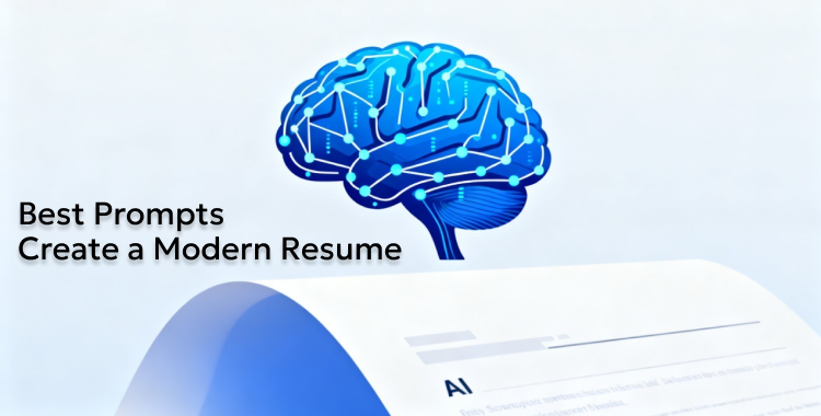prompt to create a modern resume format with ai