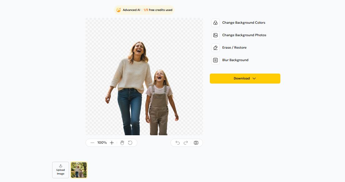 Bestehenden Hintergrund entfernen