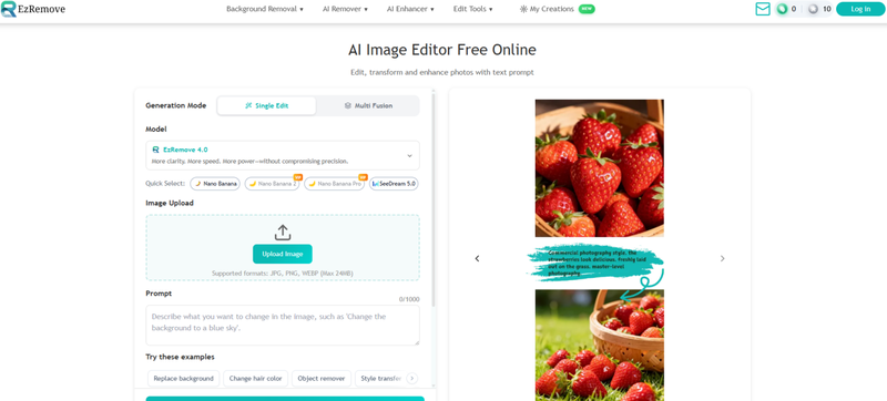 Ai Image Editor with Prompt Free