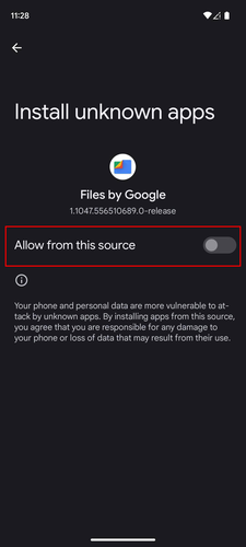 Android Settings for Installing Third Party Apps