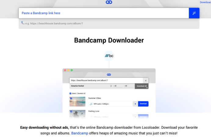 locoloader-bandcamp-downloader-interface