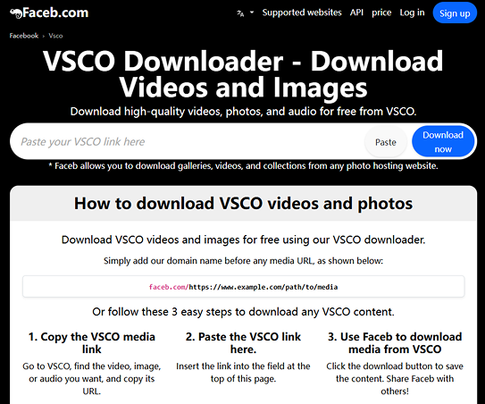 Faceb VSCO Downloader