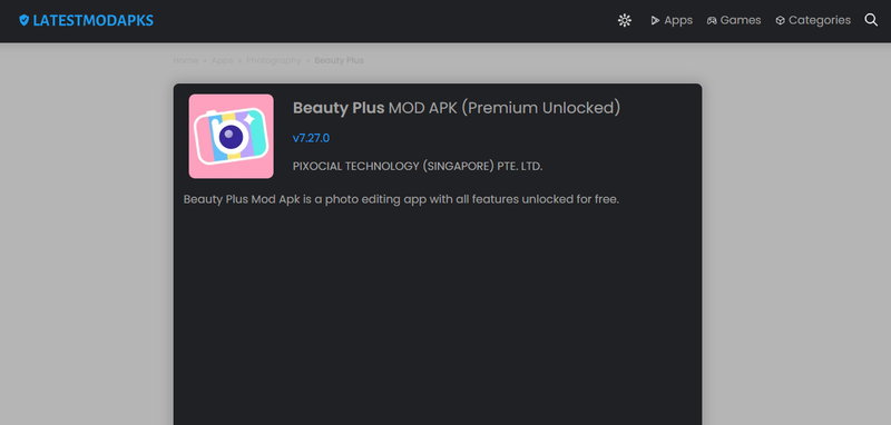 Modded Beautyplus Apk Versions Site