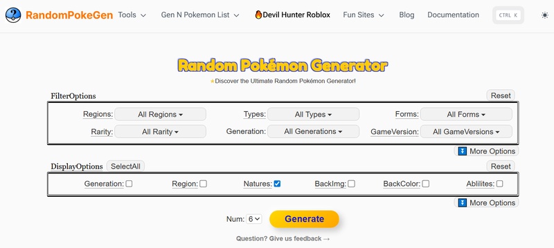 Random Pokemon Generator
