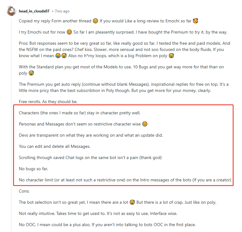 توصيات emochi من reddit