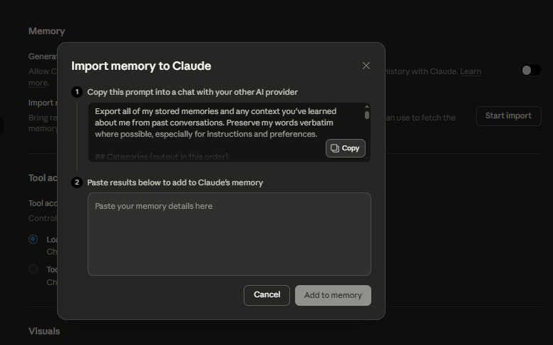 Zu Claude wechseln ohne neu anzufangen