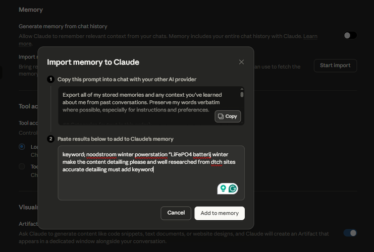 Zu Claude wechseln ohne neu anzufangen