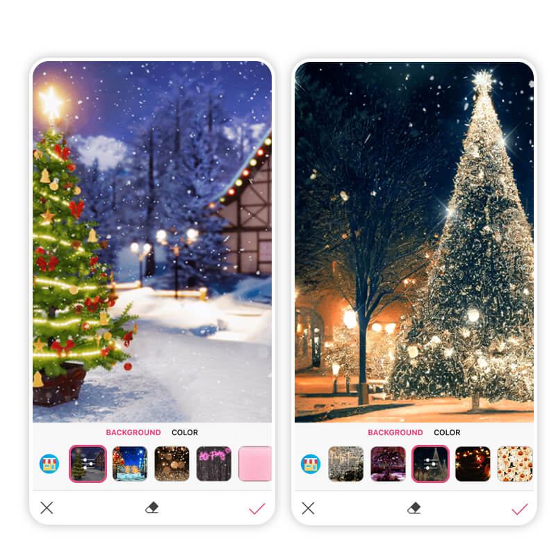 snowy christmas scenes