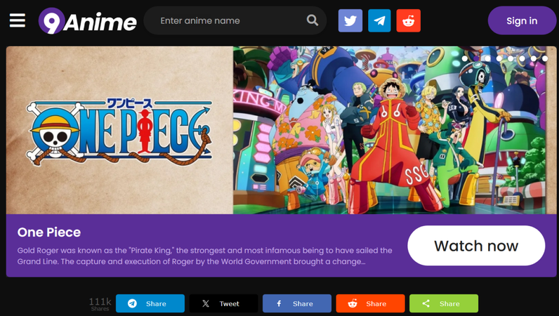 Anime site with fast updates but ads