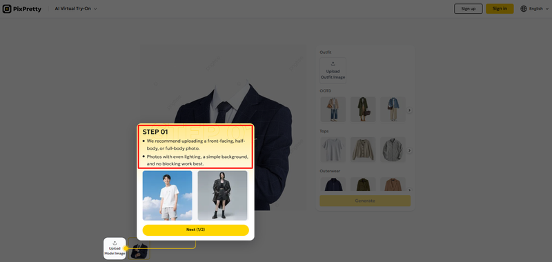 choose model picture