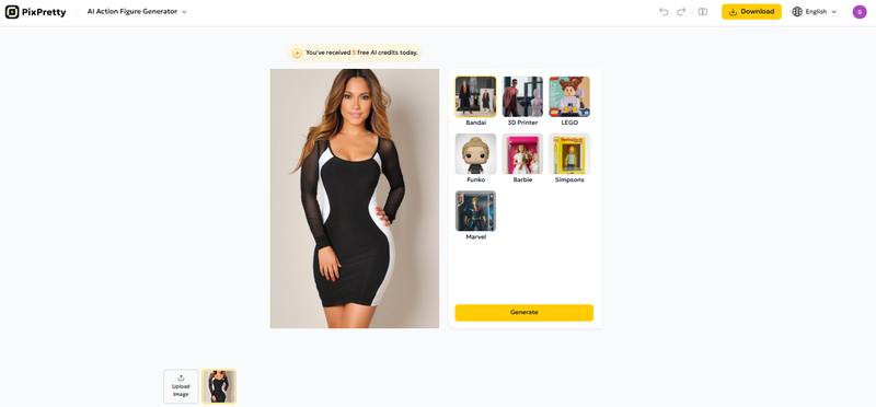 choose style for Pixpretty 3D figure