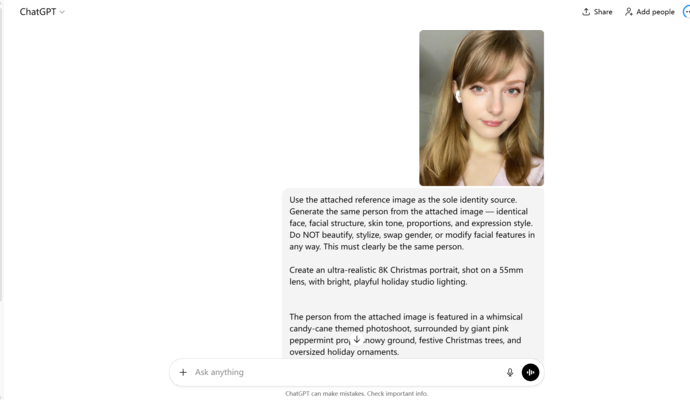 Upload portrait to chatgpt