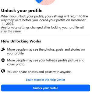 unlock profile