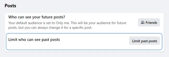limit who can see past posts