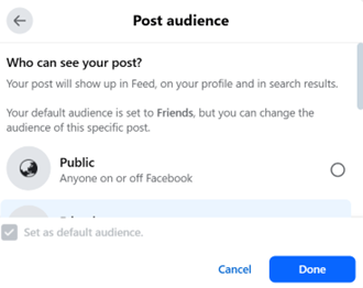 pick whom to share the post