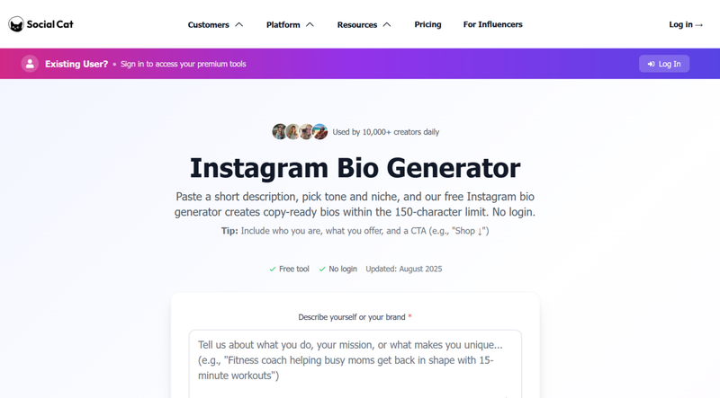 Instagram Bio Generators 6