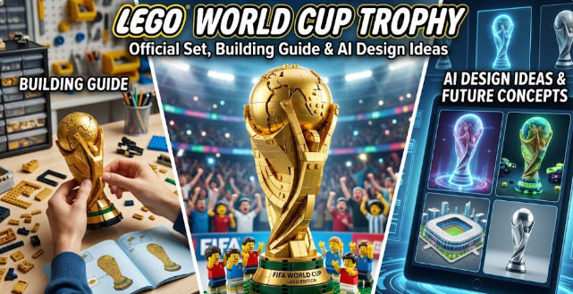 Lego World Cup Trophy Built with Bricks
