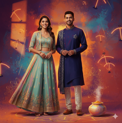 Makar Sankranti Outfit AI Art