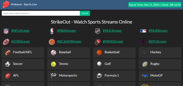 StrikeOut lightweight streaming