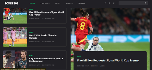 Score808 mobile-friendly streaming