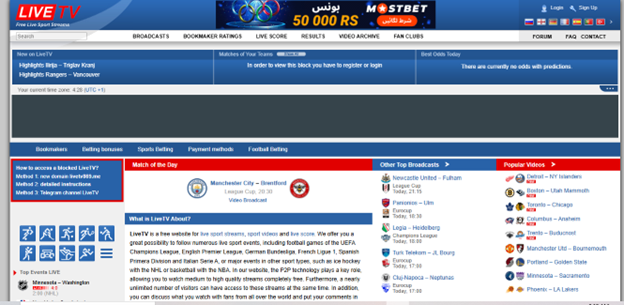 LiveTV.sx streaming aggregator