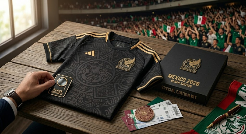 camiseta de México para el Mundial 2026 negra