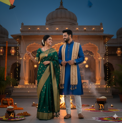 Romantic Sankranti Festival Look