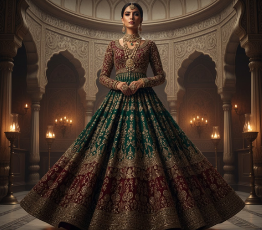 Royal Indian woman in Mughal attire