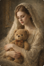 serene woman with delicate features