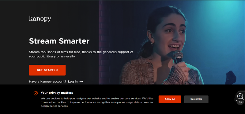 Kanopy Benutzeroberfläche