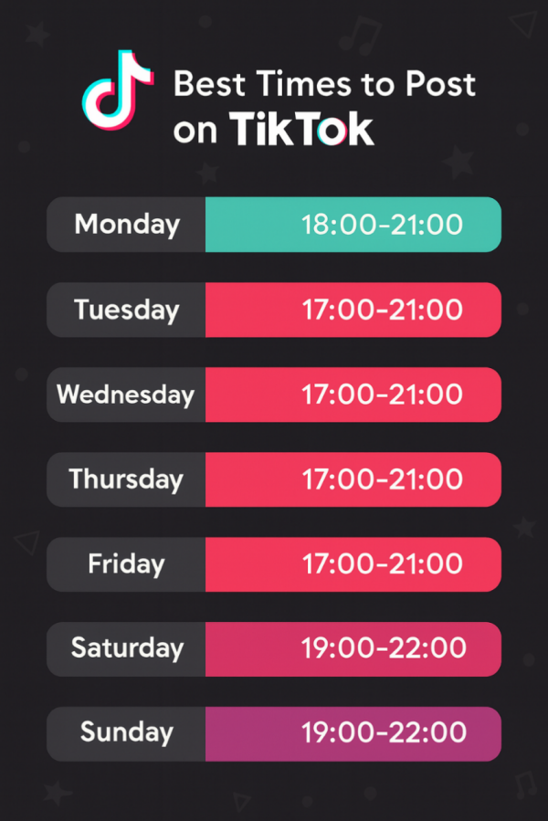 Daily Time Range for the Tiktok Best Engagement
