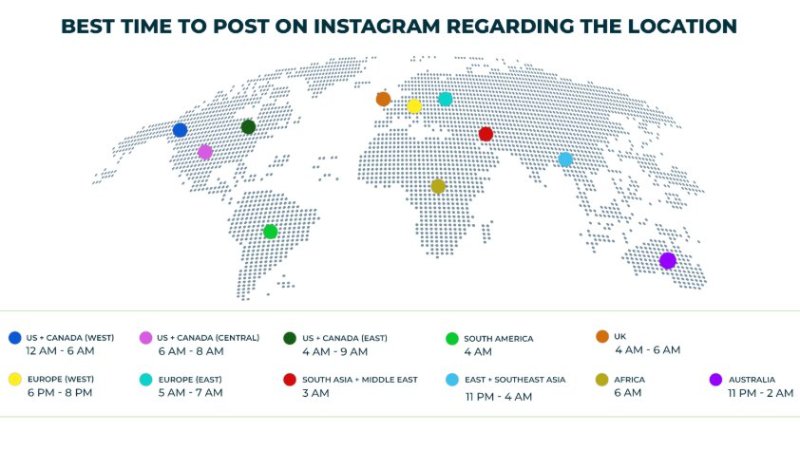 time to post on instagram by region