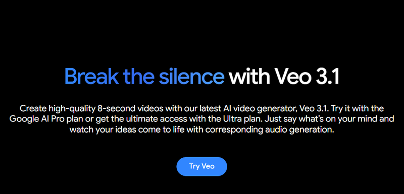 Tools button opens video creator