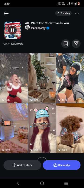 الأغاني الرائجة على إنستغرام ريلز اليوم