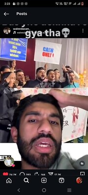 showing a viral clip