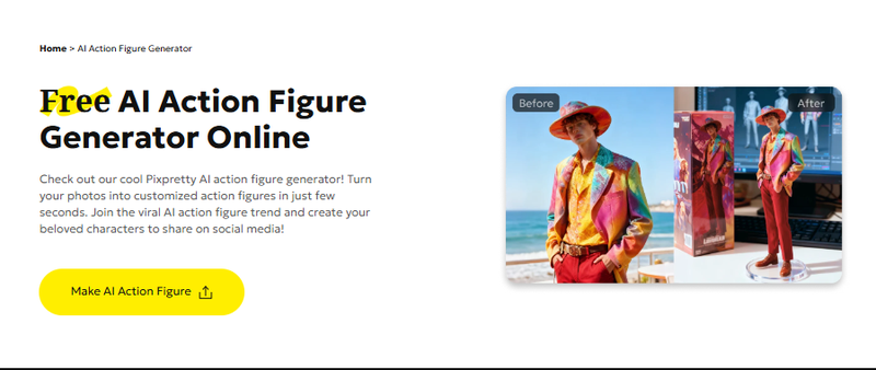 upload your image for Pixpretty 3D figure