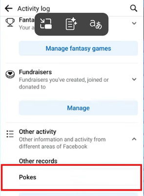 你的Facebook活動