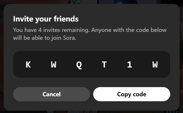 sora 2 invite code pixpretty