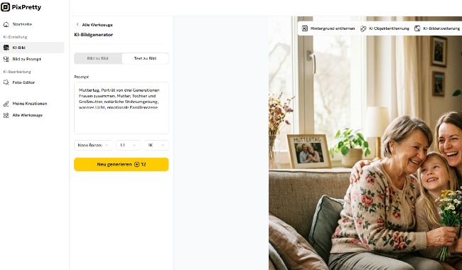 Schritt für Schritt Muttertagsfotos mit Pixpretty erstellen