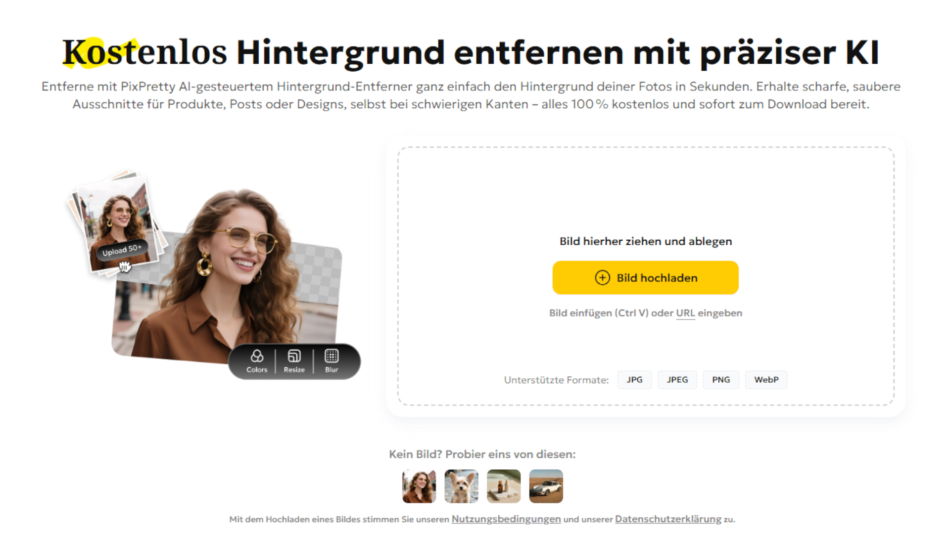 Hintergrund entfernen lassen