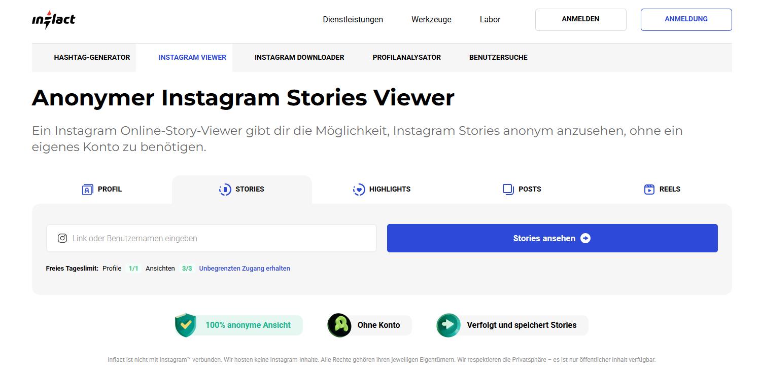 anonym story viewer Inflact