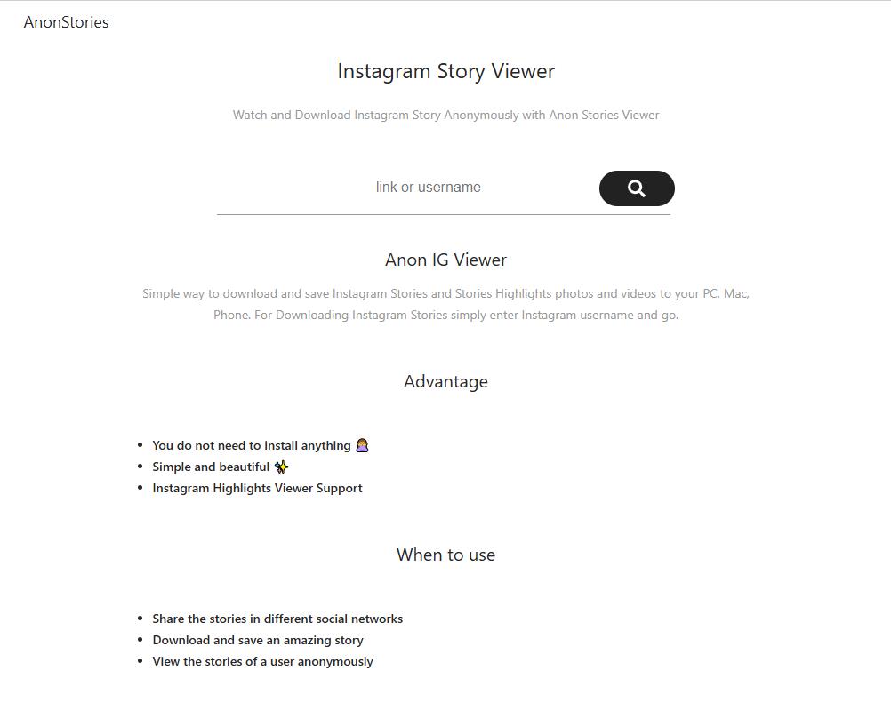 anonym story viewer Anon IG Viewer