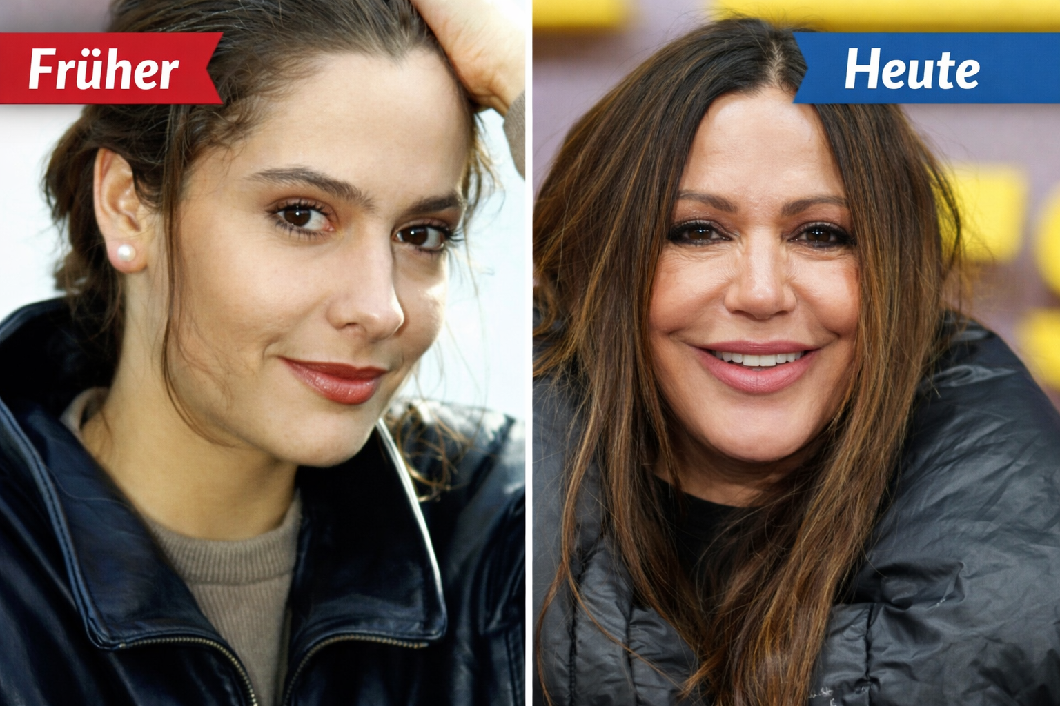 Simone Thomalla früher und heute mit sichtbarem Stilwandel