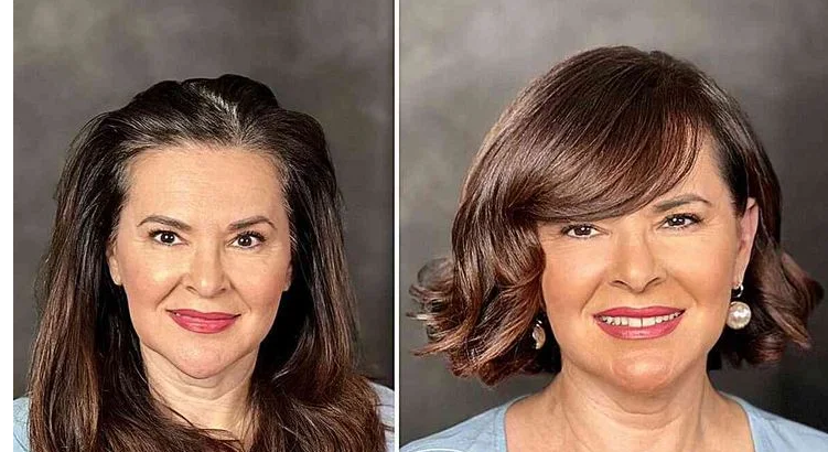 Frisuren ab 60 für dickes Haar – Vorher Nachher Bob