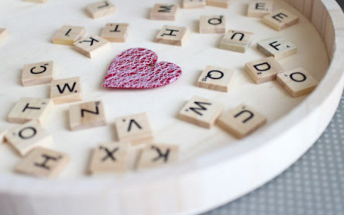 Love-Scrabble-Bild als kreative Deko