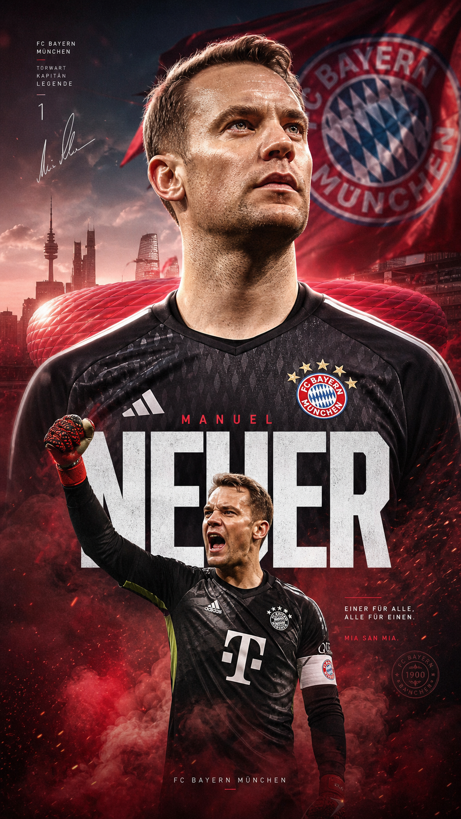 Manuel Neuer Wallpaper mit KI erstellen