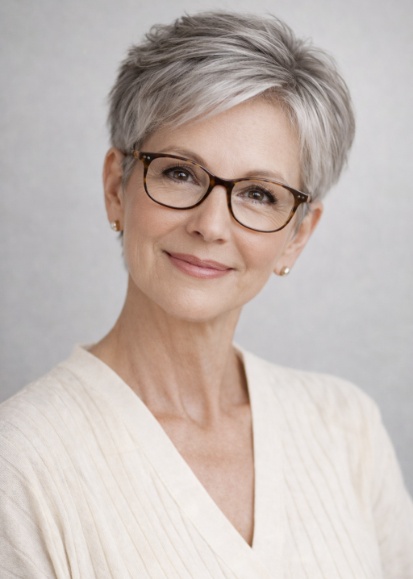 Welche Kurzhaarfrisur passt zu welcher Brillenform